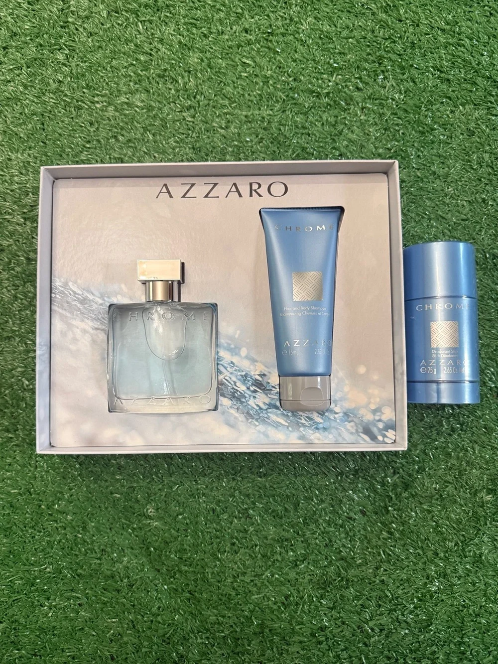 Azzaro Chrome Men’s 3-Piece Gift Set – Classic Fresh Fragrance